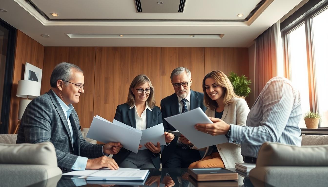 Senior legal team and family support