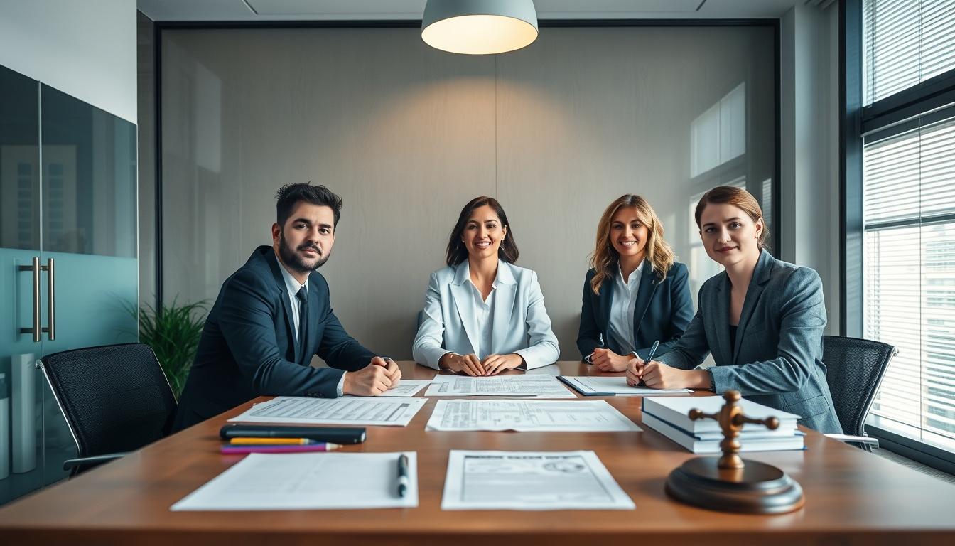 Family Reviewing Legal Papers